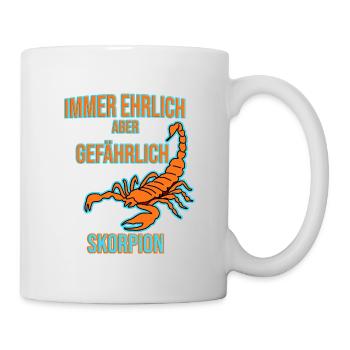 Skorpion Sternzeichen - Tasse - Weiß - Rechts