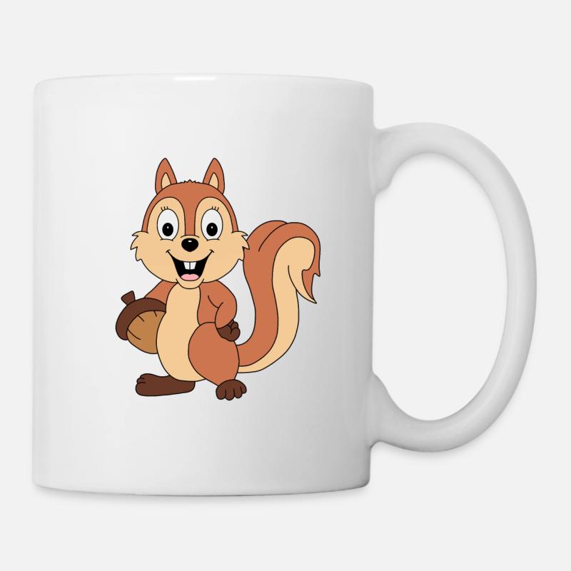 EICHHÖRNCHEN - EICHEL - TIER - TIERISCH - TIERISCH - Tasse - Weiß
