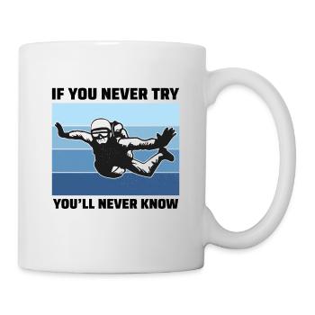 Skydiving Skydiver Skydive parachuting Motivation - Mug - white - Right