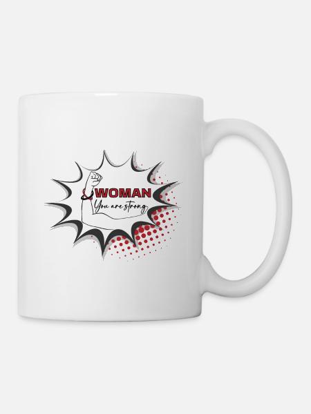 Weiblicher Bizeps - Tasse - Weiß