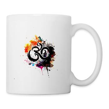 Yogi, Prana Om - Rainbow Ink Artwork - Mug - white - Right