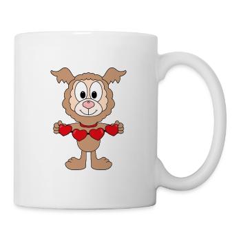 ALPAKA - LAMA - HERZEN - LIEBE - LOVE - TIER - Tasse - Weiß - Rechts