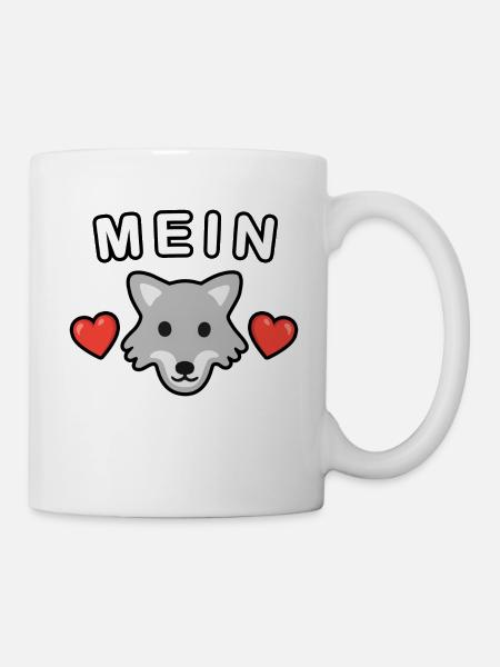 Mein Wolf ❤️ - Tasse - Weiß