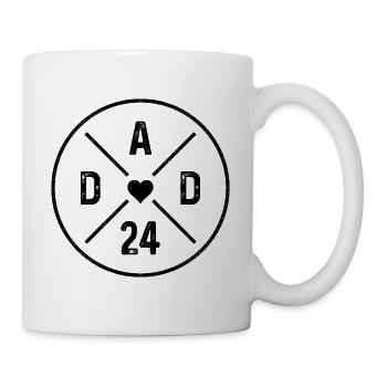 Dad 24 Vater Nachwuchs Baby Ankündigung Papa 2024 - Tasse - Weiß - Rechts