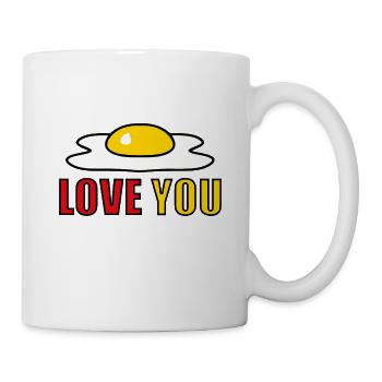 EI LOVE YOU - SPIEGELEI - ESSEN - LIEBE - OSTERN - Tasse - Weiß - Rechts