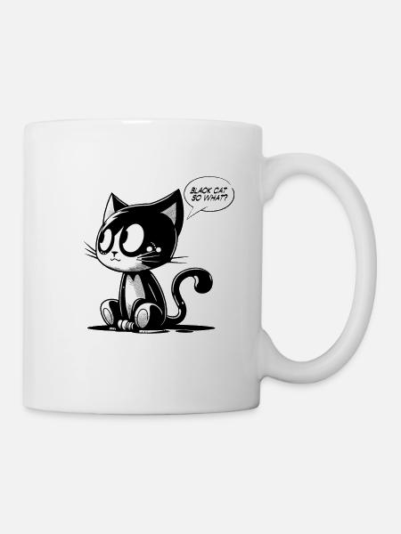 black cat so what MBP - Mug blanc - blanc