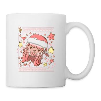 Christmas candy cane bubble head cutie - Mug - white - Right