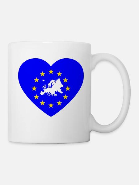 Europa Liebe Herz - Mugg - vit