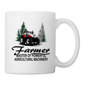 Traktor - Schlepper - Landwirt - Bauer - Tasse - Weiß - Rechts