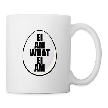 EI AM WHAT EI AM - EI - OSTEREI - EIER - OSTERN - Tasse - Weiß - Rechts