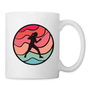 Fechten Fecht Sport Degen Mädchen Fechter - Tasse - Weiß - Rechts