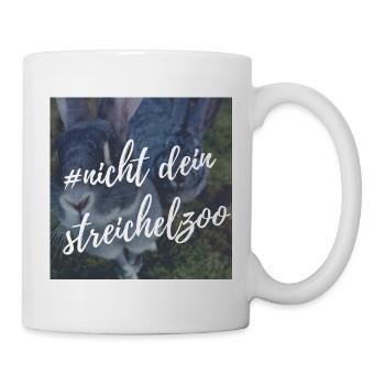 #nicht dein streichelzoo schnuppernde Kaninchen - Tasse - Weiß - Rechts