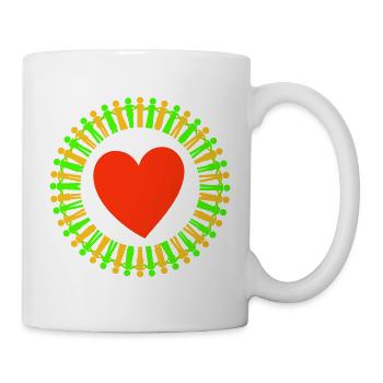 WorldPeace yellow, green and red - Mug - white - Right