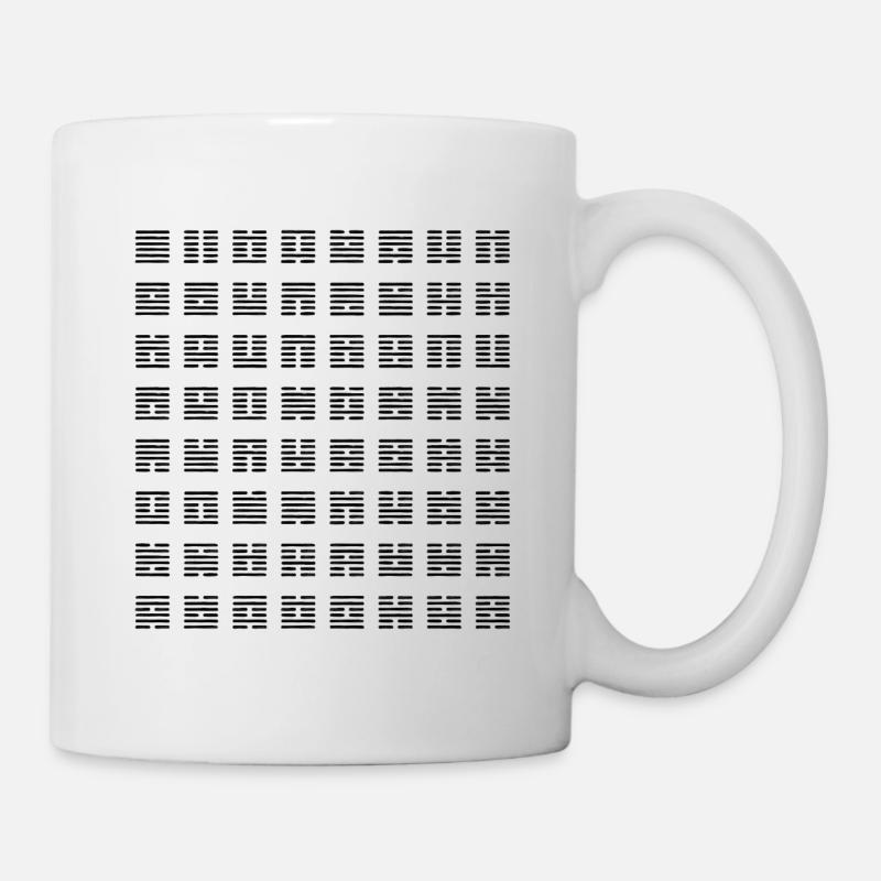 I CHING - I GING - Hexagram - Tasse - Weiß