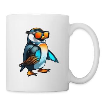 Cool penguin with sunglasses - Mug - white - Right