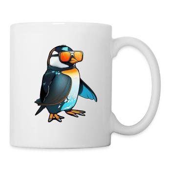 Cool penguin with sunglasses - Mug - white - Right