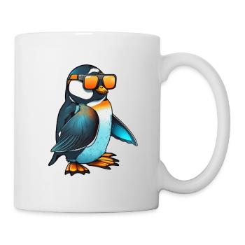Cool penguin with sunglasses - Mug - white - Right