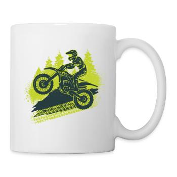 Motocross Biker Motorsport Dirtbike Motorcycle - Mug - white - Right