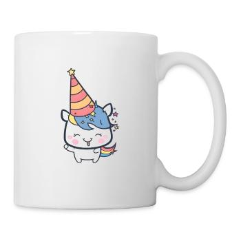 Cute kawaii Unicorn Party Hat Kids Nursery - Mug - white - Right