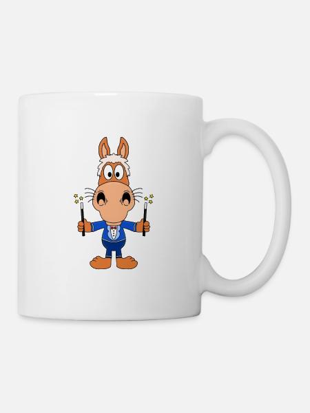 PFERD - PONY - ZAUBERER - ZAUBERN - TIER - FUN - Tasse - Weiß