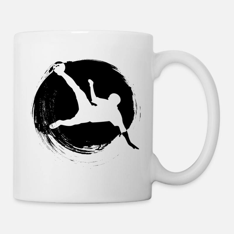 Soccer Scissor Man Noir - Mug blanc - blanc