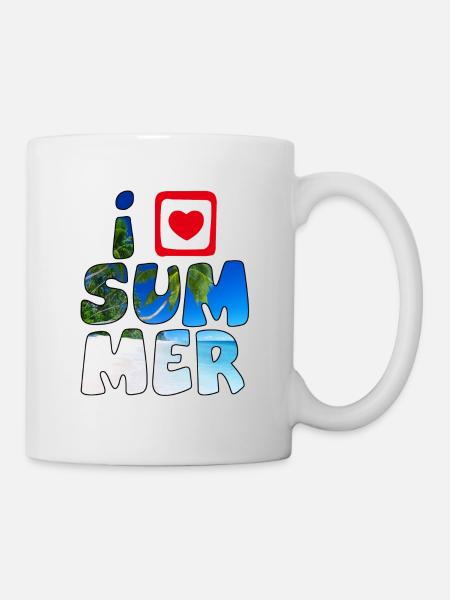 J’adore l’été1 - Mug blanc - blanc