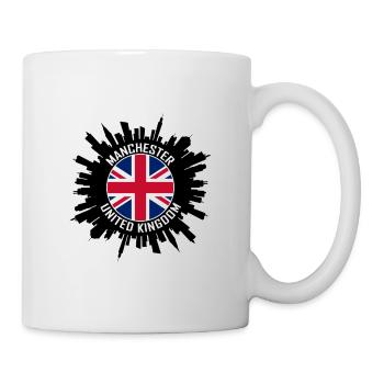 Manchester Skyline Uk Flag Travel Souvenir - Mug - white - Right