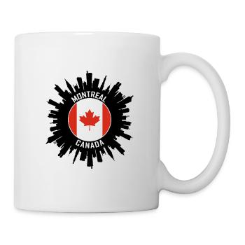 Montréal Skyline Canada Flag Souvenir de voyage - Mug blanc - blanc - Droite