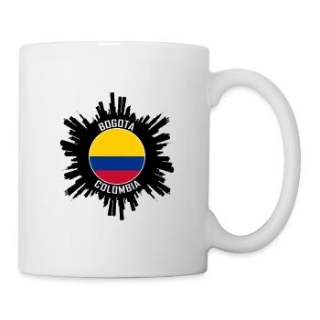 Bogota Skyline Colombia Flag Travel Souvenir - Mug - white - Right