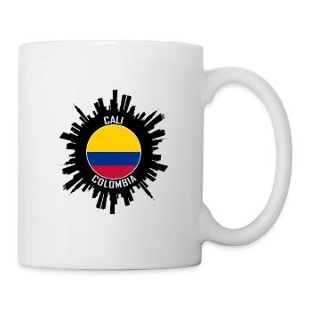 Cali Skyline Kolumbien Flagge Reise Souvenir - Tasse - Weiß - Rechts