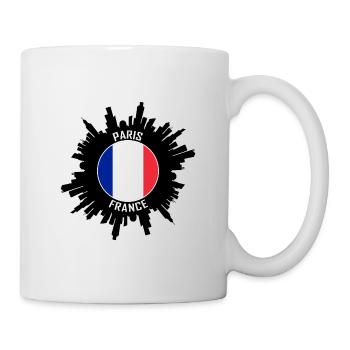 Paris Skyline France Flag Souvenir de voyage - Mug blanc - blanc - Droite