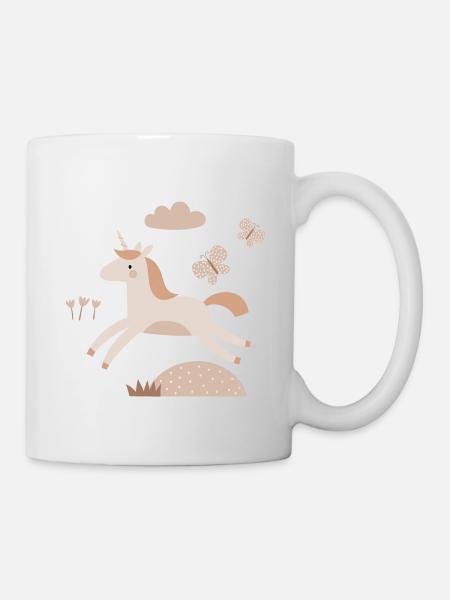 Unicorn and butterflies | Modern and boho - Mug - white