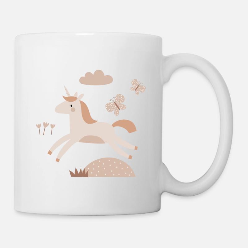 Unicorn and butterflies | Modern and boho - Mug - white