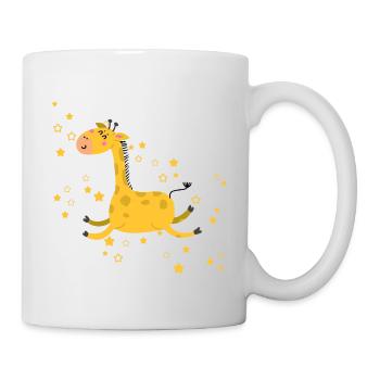 Girafe avec des étoiles | Moderne | Enfants de style boho - Mug blanc - blanc - Droite
