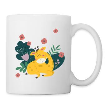 Girafe dans la jungle | Style boho pour les enfants - Mug blanc - blanc - Droite