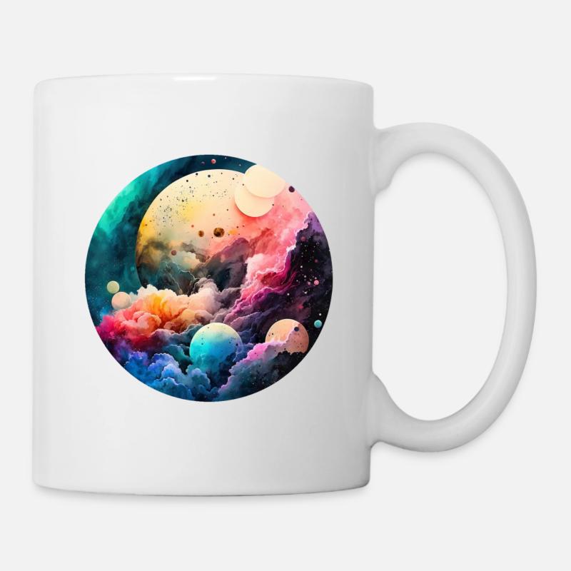 Wasserfarben Universum - Tasse - Weiß