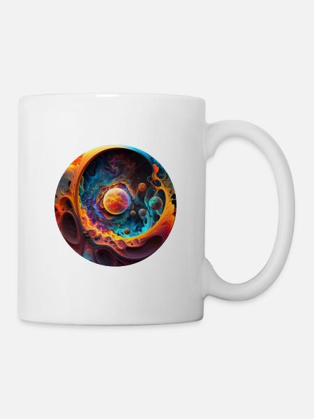 Planètes 3D - Mug blanc - blanc