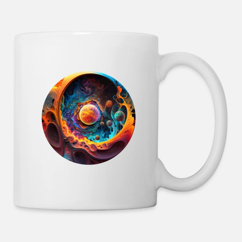 Planètes 3D - Mug blanc - blanc
