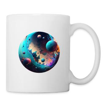 Univers Bleu 3D - Mug blanc - blanc - Droite