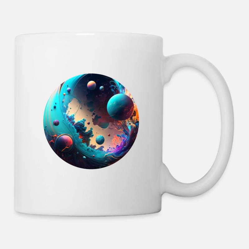 Univers Bleu 3D - Mug blanc - blanc