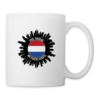 La Haye Skyline Pays-Bas Flag Souvenir de voyage - Mug blanc - blanc - Droite