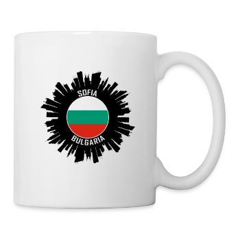 Sofia Skyline Bulgaria Flag Travel Souvenir - Mug - white - Right