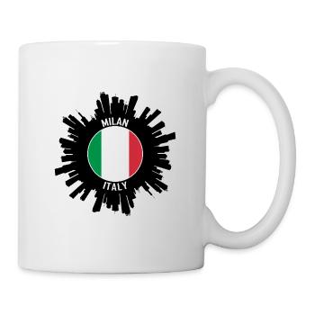 Milan Skyline Italie Flag Souvenir de voyage - Mug blanc - blanc - Droite