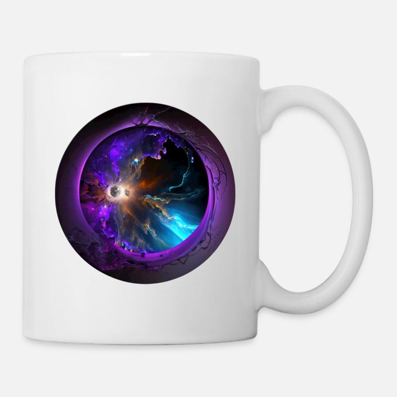 Univers violet 3D - Mug blanc - blanc