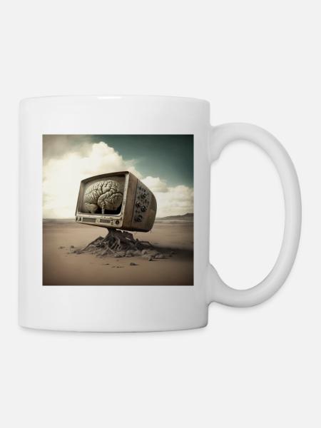 Eteint la télé allume ton cerveau - Mug blanc - blanc