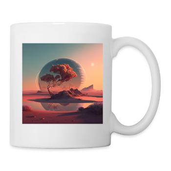 paysage solaire - Mug blanc - blanc - Droite
