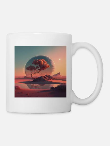 paysage solaire - Mug blanc - blanc