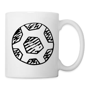 Football Ball Handball - Mug - white - Right