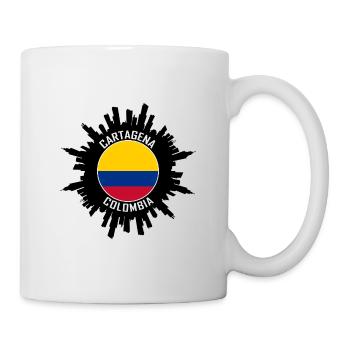 Carthagène Skyline Colombie Flag Souvenir de voyage - Mug blanc - blanc - Droite