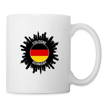 Cologne Skyline Allemagne Flag Souvenir de voyage - Mug blanc - blanc - Droite